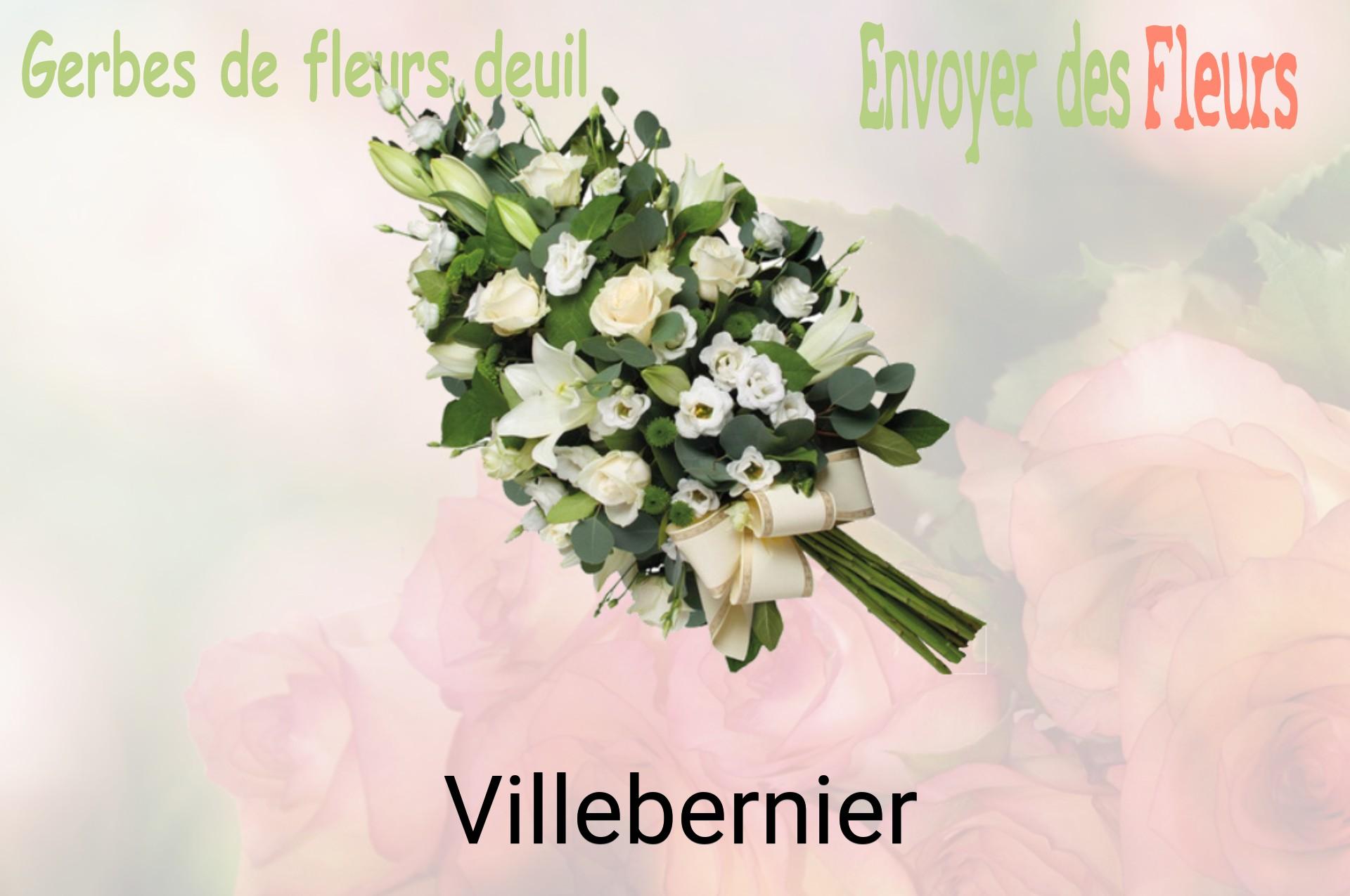 Gerbe de fleurs de deuil livrée à Villebernier